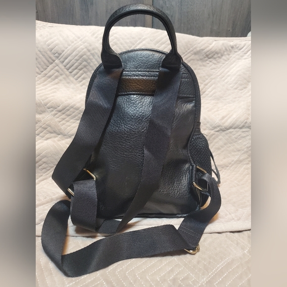 Juicy Couture Mini Bag Black Mini Studded Back Pack Y2K Faux Leather Fringe - Picture 3 of 8